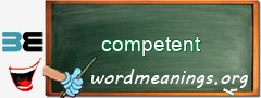 WordMeaning blackboard for competent